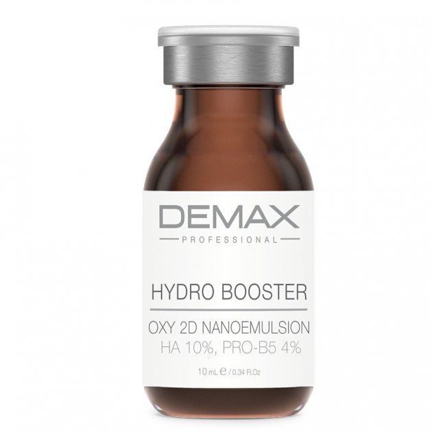 Hydro booster OXY 2D nanoemulsion HA 10%, PRO-5B 4% - Гідро-бустер сироватка, 10 мл, Demax