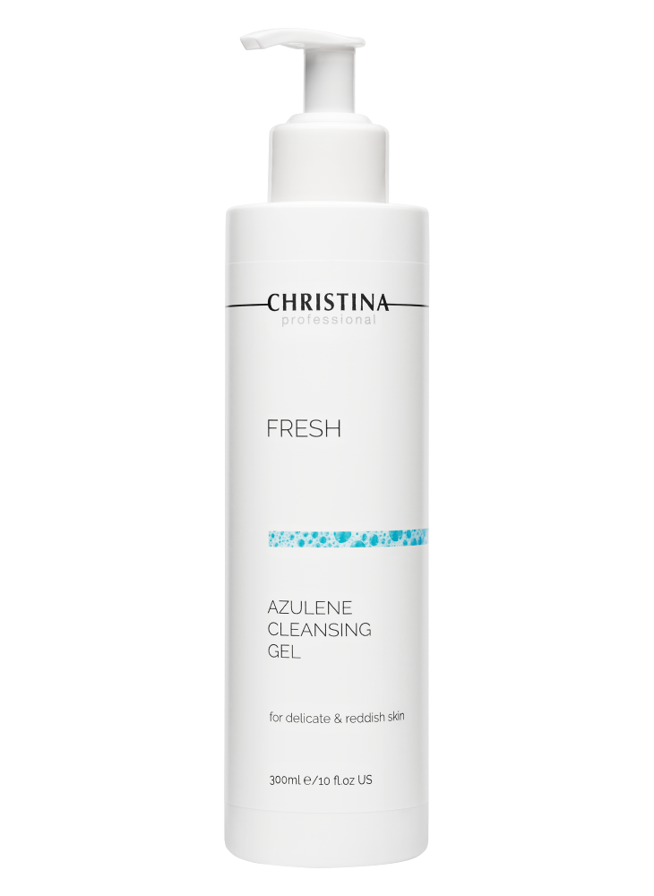 Christina Fresh Azulene Cleansing Gel, Азуленовий очищаючий гель для чутливої та схильної до почервоніння шкіри, 300мл