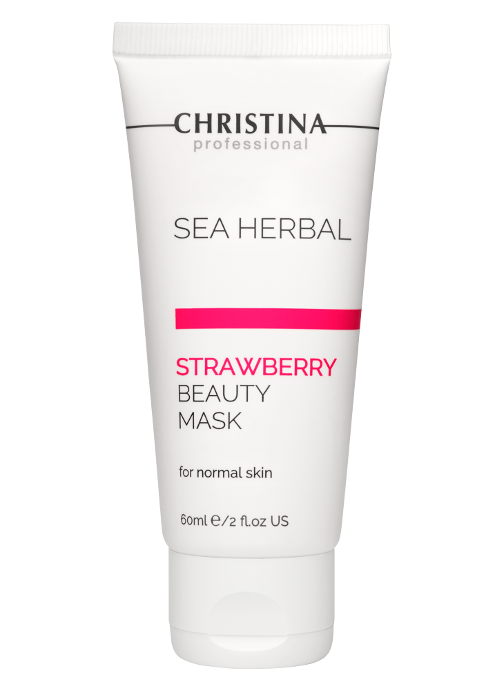 Christina Sea Herbal Beauty Mask Strawberry, Полунична маска краси для нормальної шкіри
