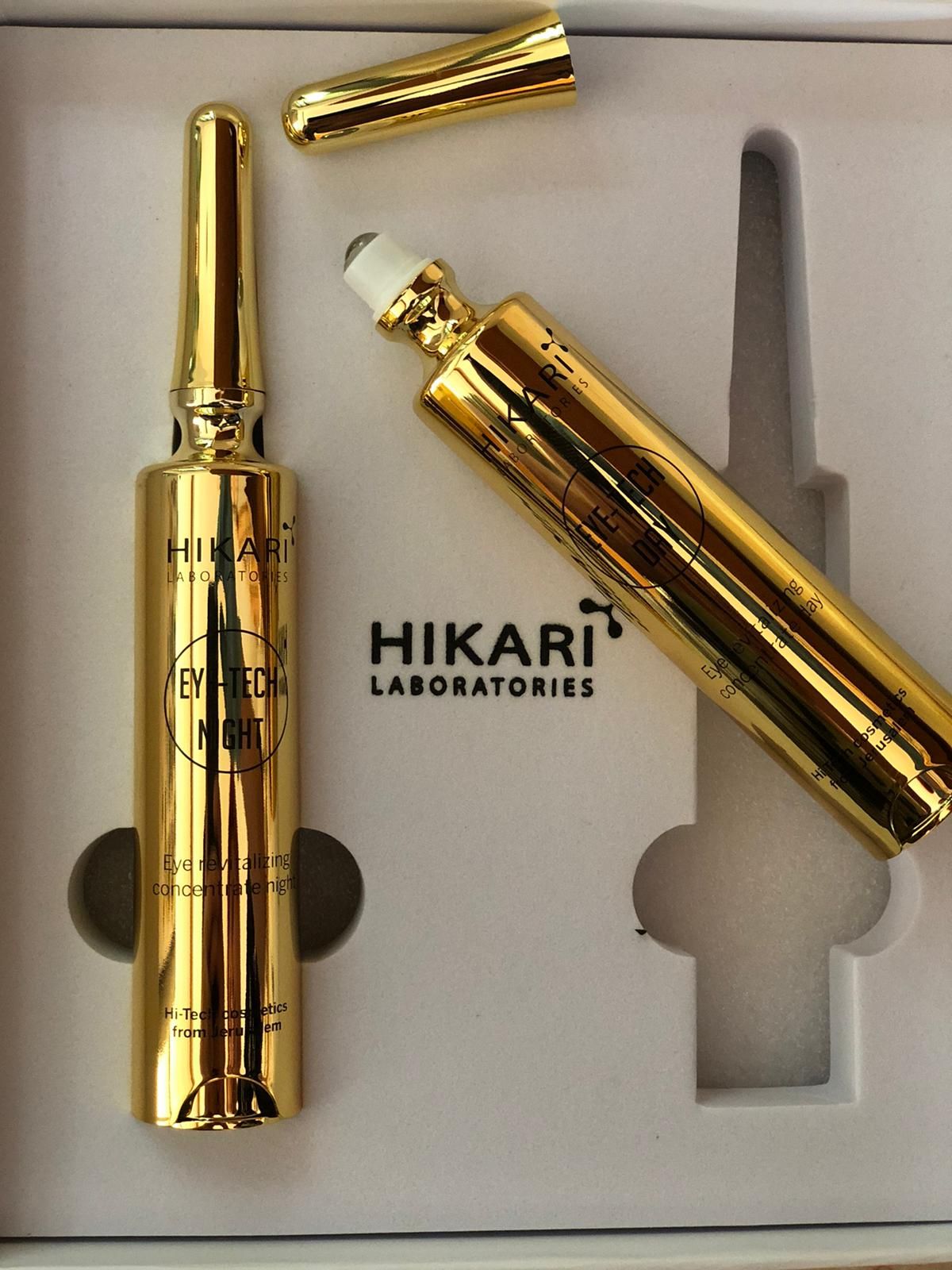 Hikari Eye - Tech set (Набір з двох кремів для області навколо очей - денний 10мл та нічний 10мл) + безкоштовна доставка!