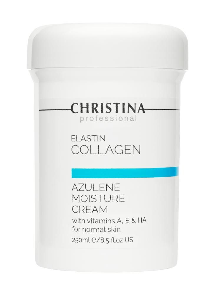 Christina Elastin Collagen Azulene Moisture Cream with Vit. A, E & HA ,Зволожуючий крем для нормальної шкіри