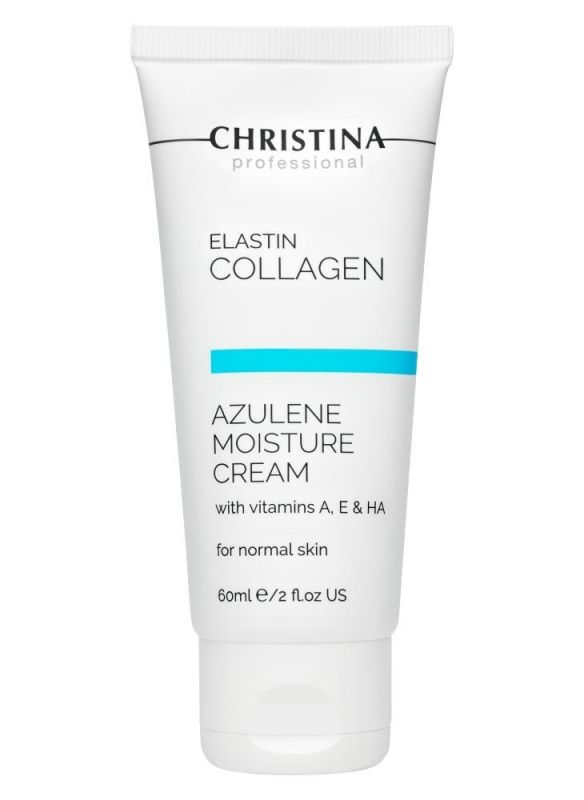 Christina Elastin Collagen Azulene Moisture Cream with Vit. A, E & HA ,Зволожуючий крем для нормальної шкіри