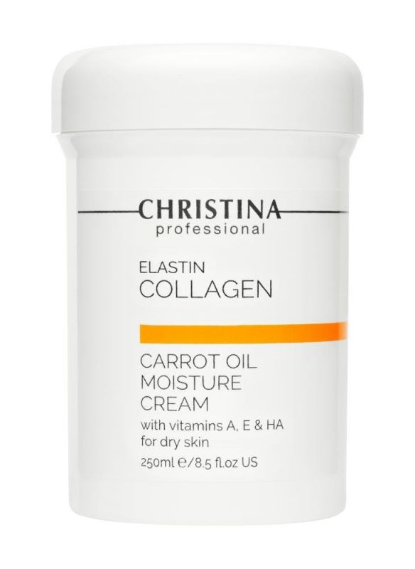 Christina Elastin Collagen Carrot Cream with Vit.A, E & HA -  Морквяний зволожуючий крем для сухої шкіри