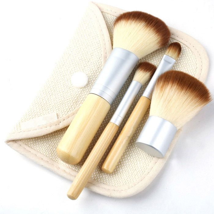Набор кистей для макияжа ECOTOOLS, 4шт + чехол