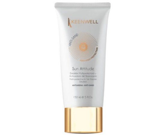 Keenwell Multi Protective & Tan Booster Emulsion Anti-Sand SPF50, Мультизахисна та активуюча емульсія для засмаги Анти-пісок 150 ml